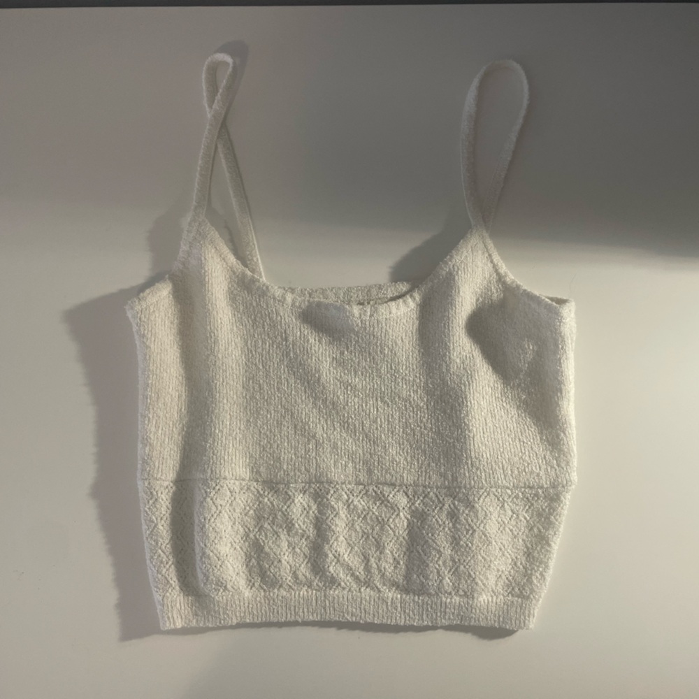 LA Hearts Fuzzy Cropped Tank Size M